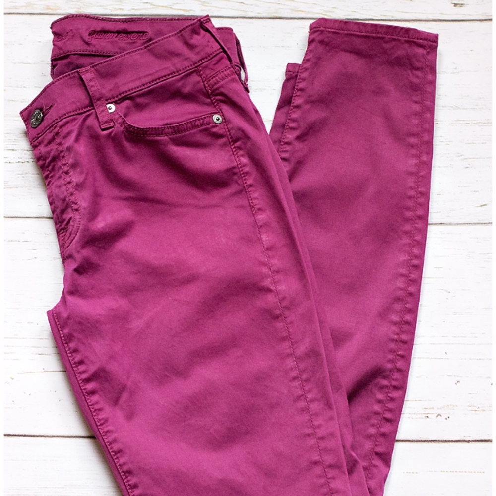 7 For All Mankind Fuchsia Skinny Pants Women's 28